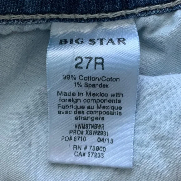 Big Star Maddie Straight Leg Distressed Denim Jeans - Picture 4 of 5